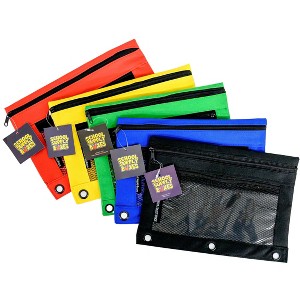 School Supply Boxes - Pencil Bag / Binder Pouch with Two Pockets - Available in Different Colors & Sizes - 1 of 4