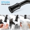 Chery Life Kitchen Faucet - Spring Kitchen Sink Faucet with 3 Modes Pull Down Sprayer, Single Handle&Deck Plate for 1or3 Holes, 360°
 Rotation, Black - 4 of 4