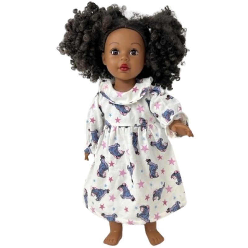 Doll Clothes Superstore Flannel Nightgown Fits 18 Inch Girl Dolls Like American Girl Our Generation My Life, 2 of 5