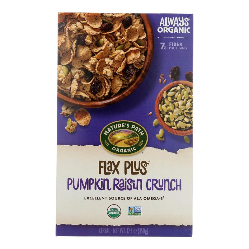 Nature's Path Organic Flax Plus Pumpkin Raisin Crunch Cereal - Case of 12/12.3 oz, 2 of 8