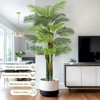6 FT(72 in) Tall Palm Tree Fake Plant Golden Cane Palm Trees Large Artificial Plants Faux Plants Set of 2 - 4 of 4