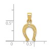 Black Bow Jewelry 14k Yellow Gold Horse Shoe Pendant, 9mm - 4 of 4