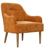 CAVINAS Chenille Accent Chair with Mid-Height Backrest and Wood Legs,Modern Upholstered Living Room Chairs,Reading Chairs for Living Room - 4 of 4