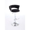NicBex Swivel Velvet Bar Stools Set of 2,Adjustable Counter Height Bar Stools,Bar Chairs with Chrome Footrest and Base,Barstools for Cafe,Bar - 2 of 4