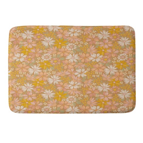 Sunny Days Ahead Memory Foam Bath Mat Brown - Deny Designs : Target