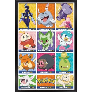 Trends International Pokémon: Paldea Region - Group Framed Wall Poster Prints - 1 of 4