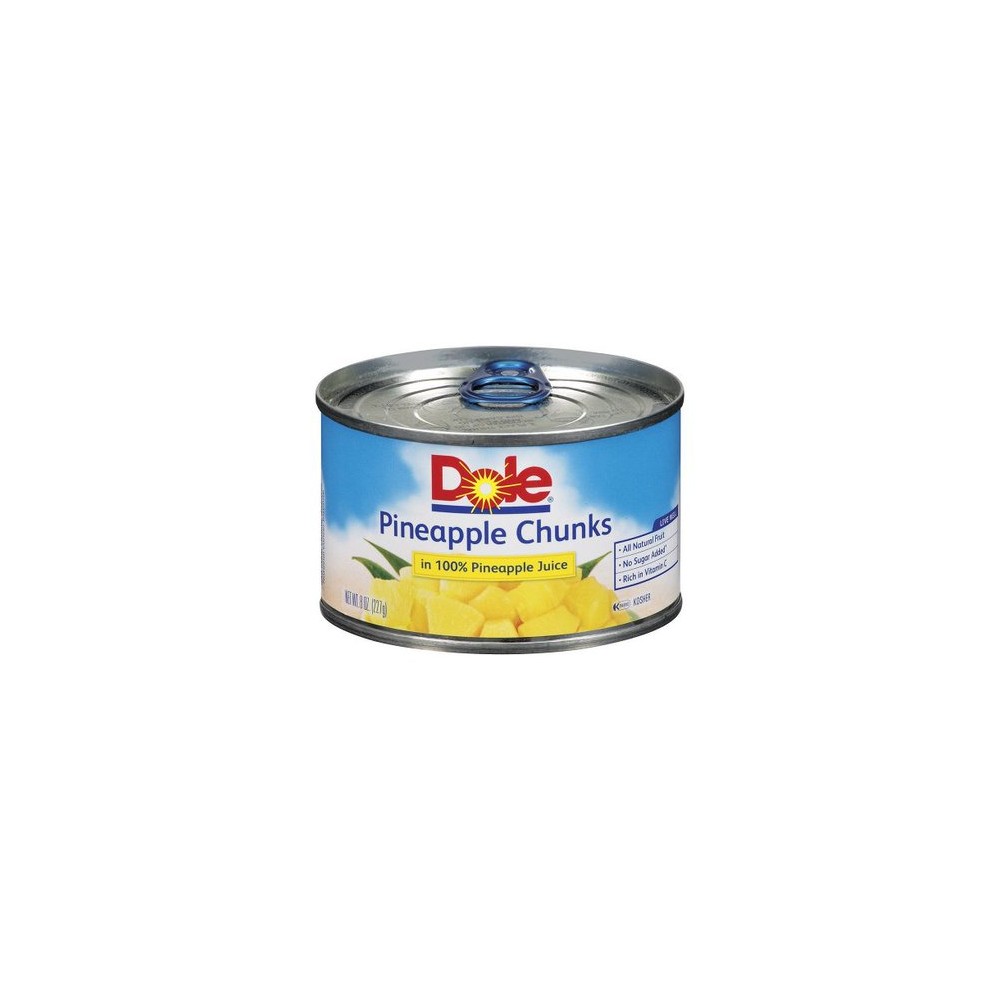 UPC 038900004699 product image for Dole Pineapple Chunks in 100% Pineapple Juice 8oz | upcitemdb.com