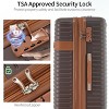 ORRD 24-Inch Checked Luggage with 2 Packing Cubes, Expandable Hardshell ABS Suitcase TSA Lock & Spinner Wheels for Travel, Brown - 2 of 4