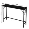 39.4 Inch Modern Console Table for Entryway, Silm Side Table Behind Couch with Charging Station & Metal Legs - 3 of 4