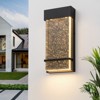 LLHZSY 11 4/5" Dimmable LED Outdoor Wall Lantern Sconce with Bubble Crystal - 2 of 4