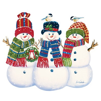 Collections Etc Snowmen Trio Decorative Christmas Seasonal Yard Stake