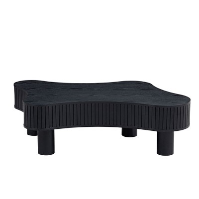 NicBex Modern 42.5" Irregular Shaped Coffee Table with Pedestal Base for Living Room and Office