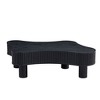 CAVINAS Coffee Tables for Living Room Irregular Coffee Table Modern Handcraft Drum Wooden Center Tables for Apartment - 2 of 4