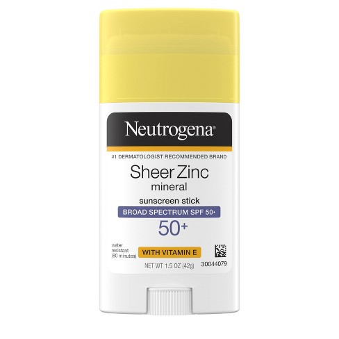 Neutrogena Sheer Zinc Vitamin E Sunscreen Stick - SPF 50 - 1.5 oz - image 1 of 4