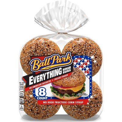 Ball Park Everything Hamburger Bun - 16oz