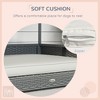 UbMelt Dog Bed Outdoor Pet Bed for Small Dogs Rattan Dog House with Canopy and Water-resistant Cushion, Modern Pet Furniture for Puppies - 2 of 4