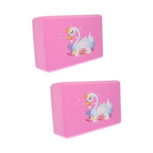 Toyzone World Pink White Swan Yoga Block - 1 of 3