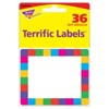 TREND Rainbow Plaid Terrific Labels, 36 Per Pack, 6 Packs - 3 of 3