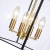 C Cattleya 4-Lights Brass Finish Black Frame Chandeliers - 4 of 4