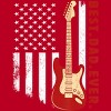 Men's Design By Humans Best Dad Ever Guitar and Flag By MINHMINH T-Shirt - 2 of 2