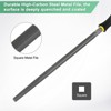 Unique Bargains Square Metal File High Carbon Steel Grip Handle Diamond Multipurpose Hand Files - 2 of 4