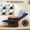 Tangkula 2PCS Outdoor 360° Swivel Rattan Recliner Chair Patio Wicker Chaise Lounge Chair - 4 of 4