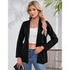 Blazer For Women Long Sleeve Open Front Casual Single Breasted Office Blazer With Pockets - 3 of 4