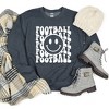 Simply Sage Market Women's Graphic Sweatshirt Football Smiley Face - 2 of 2