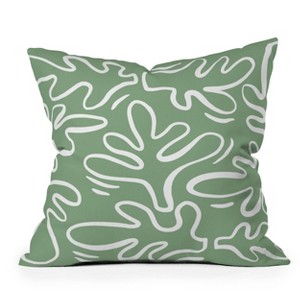 Deny Designs Alilscribble Abstract Greens Square Indoor Throw Pillow - 1 of 4