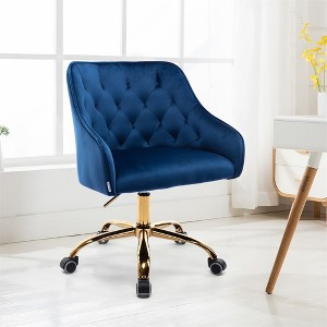 Swivel Shell Chair for Living Room/Bed Room, Modern Leisure office Chair - 1 of 4