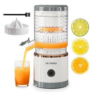 Heynemo Electric Citrus Juicer, 90W Automatic Juice Squeezer with High-Speed 15,000 RPM, Ideal for Orange, Lemon, Grapefruit, and Soft Fruits, Gray - 1 of 4