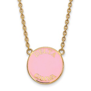 Black Bow Jewelry 14k Yellow Gold Plated Sterling Silver Delta Gamma Greek Life Necklace 18 Inch - 1 of 4