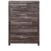 NicBex Retro 5-Drawer Tall Bedroom Dressers,Chest of Drawers for Bedroom,Entryway,Wooden Dresser Chest - 2 of 4