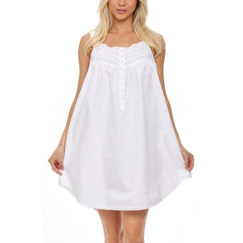 white cotton nightgown