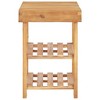 vidaXL Shoe Rack 27.5 in.x12.5 in.x18.1 in. Solid Acacia Wood - 3 of 4