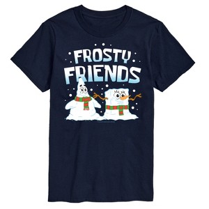 Men's - SpongeBob SquarePants - Frosty Friends Patrick and Spongebob Short Sleeve Graphic T-Shirt - 1 of 4