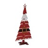 Transpac Wood 30 in. Multicolor Christmas Santa Uniform Outdoor Tree Decor - 2 of 4
