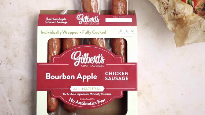 Gilbert&#39;s Craft Sausage Bourbon Apple Chicken Sausage -10oz, 2 of 11, play video