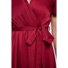 WEST K Women's Woven Georgia Faux-Wrap Dress with High-Low Hem and Tie Waist - 3 of 3