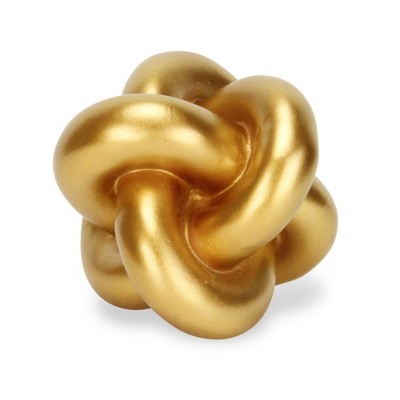 HomeRoots 5" Gold Resin Knot Tabletop Sculpture