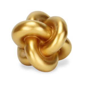HomeRoots 5" Gold Resin Knot Tabletop Sculpture - 1 of 4