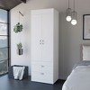 NicBex Armoire Wardrobe Closet Storage Cabinet with Double Doors Cabinet & Drawer for Bedroom - 2 of 4