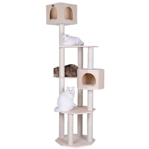 Armarkat Real Wood Premium Scots Pine 85-Inch Cat Tree with Five Levels, Two Condos - 1 of 4