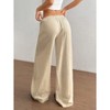women's Casual Pants Summer Elastic Waist Wide Leg Pants Trousers - 4 of 4