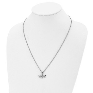Chisel Stainless Steel Polished Dragonfly Pendant on a 22" Cable Chain Necklace - 1 of 4