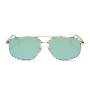なみ/4 DIFF Charley Navigator Sunglasses for Women, Gold + Dew Drop