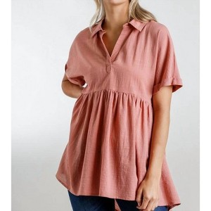 Women's Babydoll Long Tunic - umgee - 1 of 4