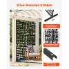 VEVOR Metal Privacy Screen, 47" W x 76" H, Outdoor Privacy Screens 3-Panel, Freestanding Outdoor Divider with Stand, Black - 4 of 4