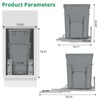 Garbage Waste Recyling Bin with Full Extension Slides, Space-Saving Design - 3 of 4