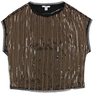 bar III Womens Sequin Crop Top Blouse - 1 of 2